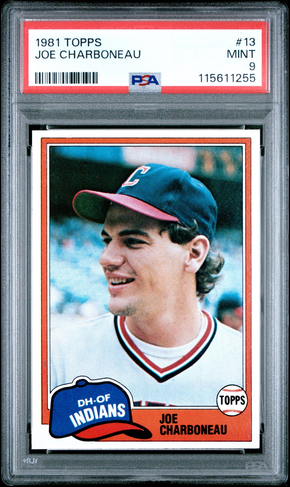 1981 TOPPS #13 JOE CHARBONEAU ROOKIE RC PSA 9