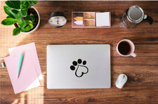 Dog Paw Heart Vinyl Decal Sticker - Perfect for Pet Lovers - 8054
