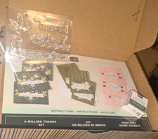Stampin up A MILLION THANKS Card Kit W/ Stamps & Ink NEW BOXED