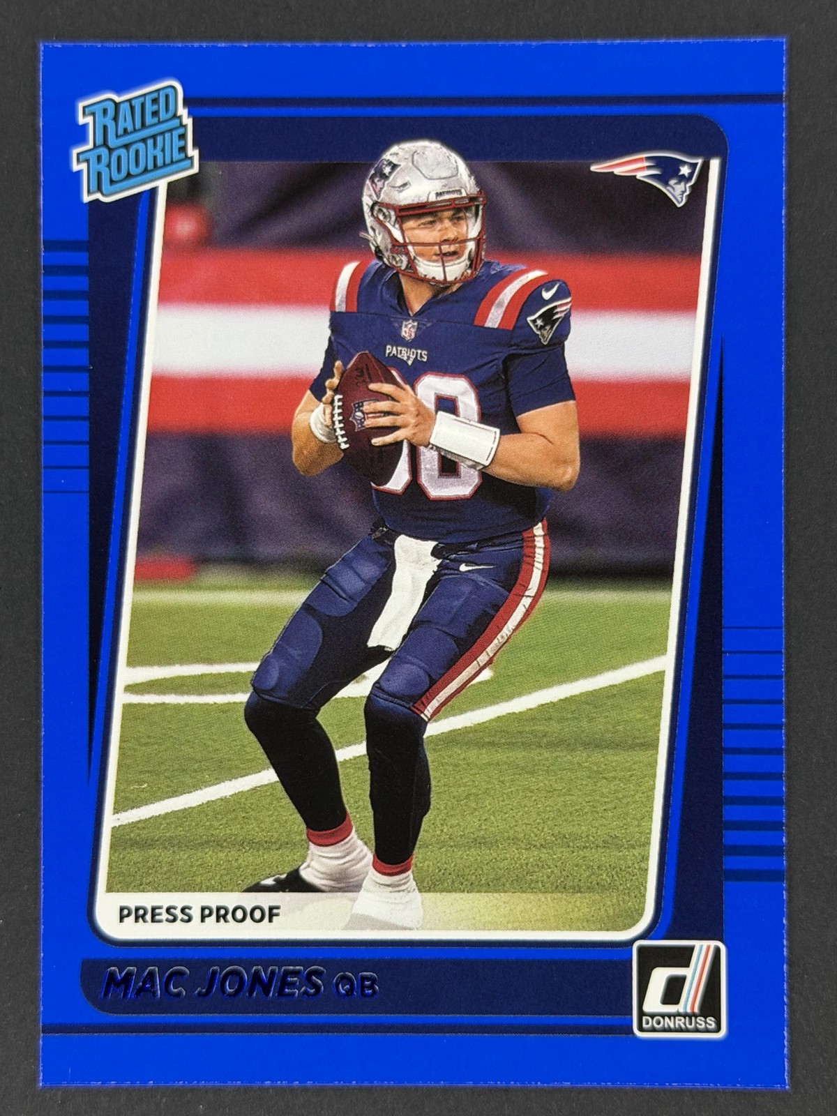 Mac Jones 2021 Donruss Press Proof Blue Rookie - #255
