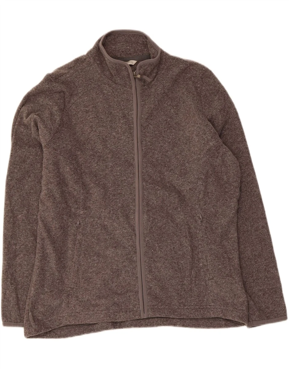 Polaire Zippée Femme Marks & Spencer Rouge - Taille 12, 100% Polyester, Occasion