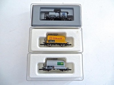 Marklin Z Scale 3 Tank Cars #8203 BP, #8629 SHELL & #82324 ARAL Brand New