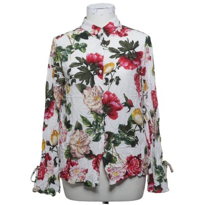 Viva Couture, Bluse, Größe: S, Weiß/Mehrfarbig, Viskose, Blumen, Damen #IMo