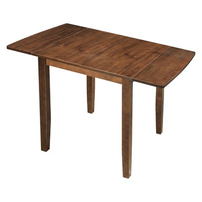3 Piece Drop Leaf Breakfast Nook Table Set with 2 X Back Chairs For Small Space
