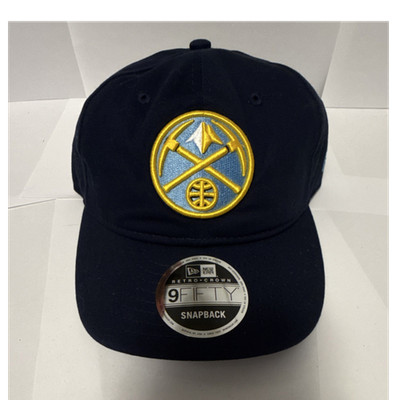 New Era 9FIFTY NBA Denver Nuggets Snapback Hat Cap Black One Size