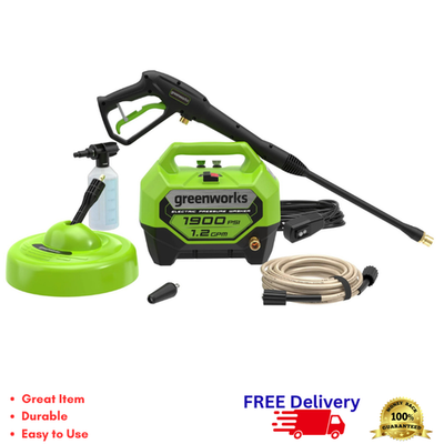 #ad Greenworks 1900 PSI 1.2 GPM Electric Pressure Washer Combo Kit Surface Cleaner $194.40