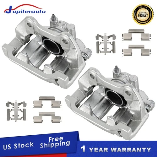 Set(2) Rear Brake Calipes w/ Bracket For 03-07 Chevy Silverado GMC Sierra 1500