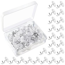 400Pcs Upholstery Twist Pins Clear Head Tacks for Slipcovers Bedskirts Decor