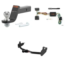 CURT Tow Package 2in Trailer Hitch, Wiring, #45056 Ball Mount Pin & Clip - 13252