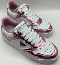 Guess Mujer Talla 9.5 M, Zapatilla Miram, Blanco/Rosa 143