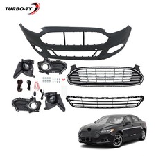 Front Bumper Cover Fog Lights Grille For Ford Fusion 2013 2014 2015 2016 Front Bumper Cover Fog Lights Grille For Ford Fusion 2013 2014 2015 2016