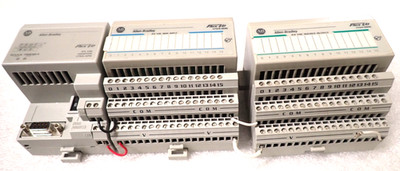 Allen Bradley PROFIBUS 1794-APB ''B'' WITH 1794-1B16 1794-OB16 USED