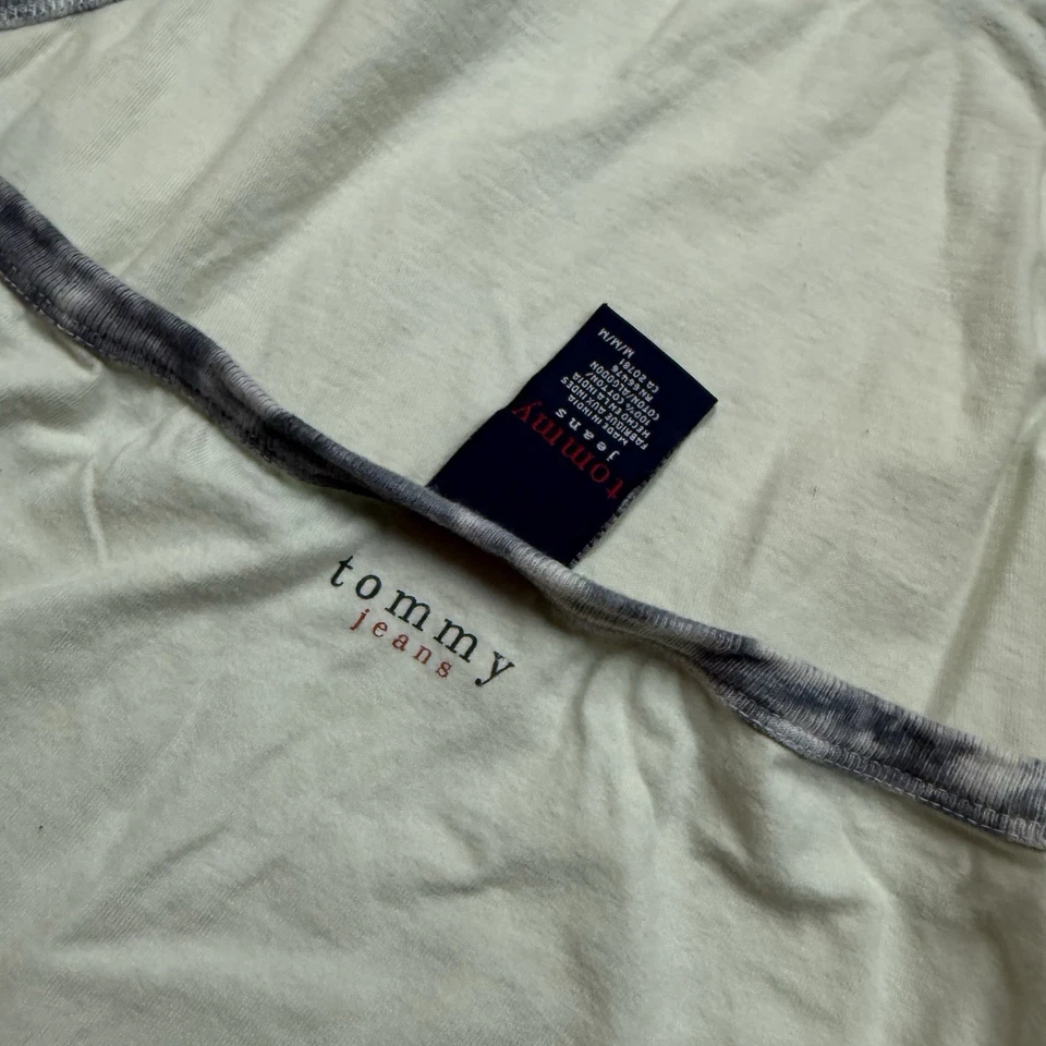 Tommy Hilfiger Jeans Vintage Y2K Tank Top Halter Mediano Club Raver Babydoll Cami Foto 4 de 4