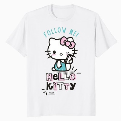 Hello Kitty Follow Social Friends Online Click Classic Official Herren T-Shirt