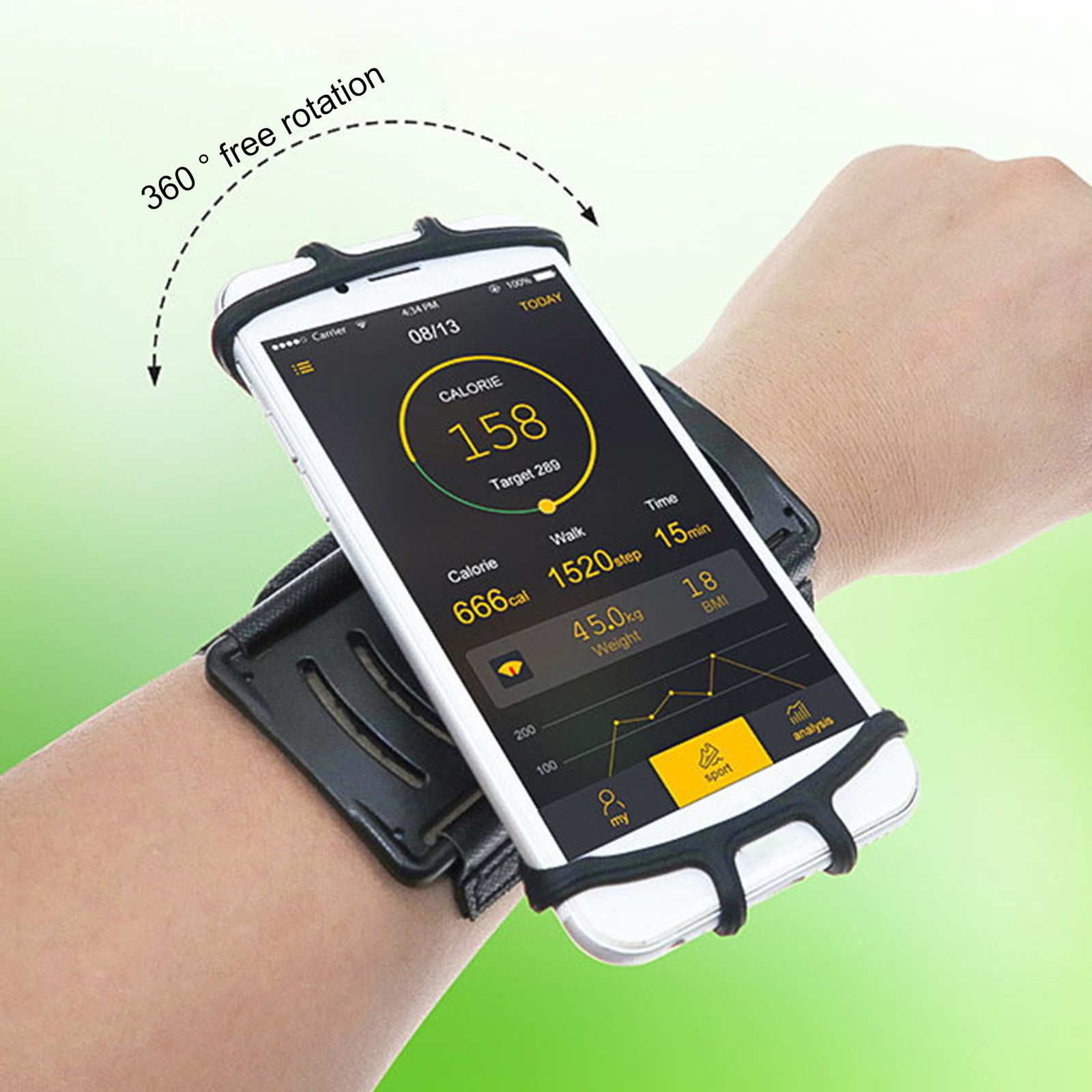 Wristband Bag Breathable Anti-slip Outdoor Sports Phone Arm Bag Anti-skidding