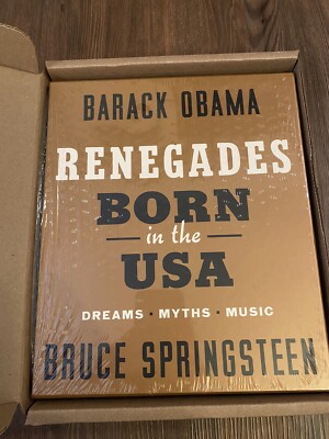 SIGNED Renegades: Born in the USA Deluxe Barack Obama Bruce Springsteen -In Hand