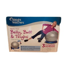 Weight Watchers Belly Butt And Thigh Exercise Ball And Dvd Set Sealed Damaged Bo