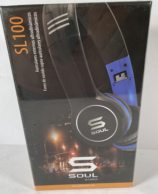 SOUL by Ludacris SL100UB Ultra Dynamic On-Ear-Kopfhörer mit Kopfbügel - schwarz/blau