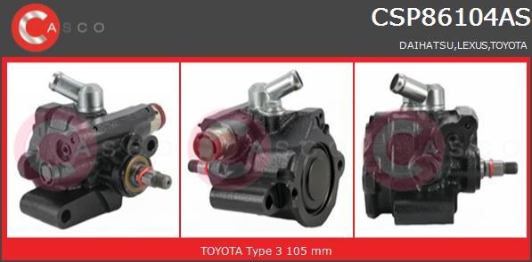 Pompe de direction hydraulique pour Toyota RAV4 I 2.0 4WD Cabriolet