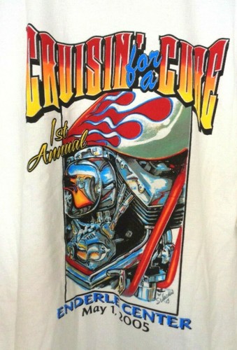Anvil T-Shirt Herren 2X Cruisin’ for a Cure all Motorcycle Show 2005