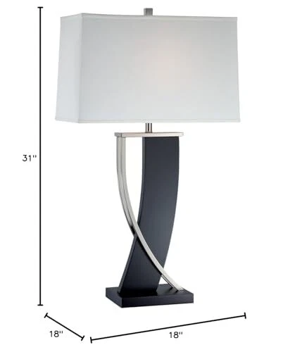 Lite Source LS-21788 Table Lamp with Off White Fabric Shades 18" x 18" x 31" - Picture 3 of 3