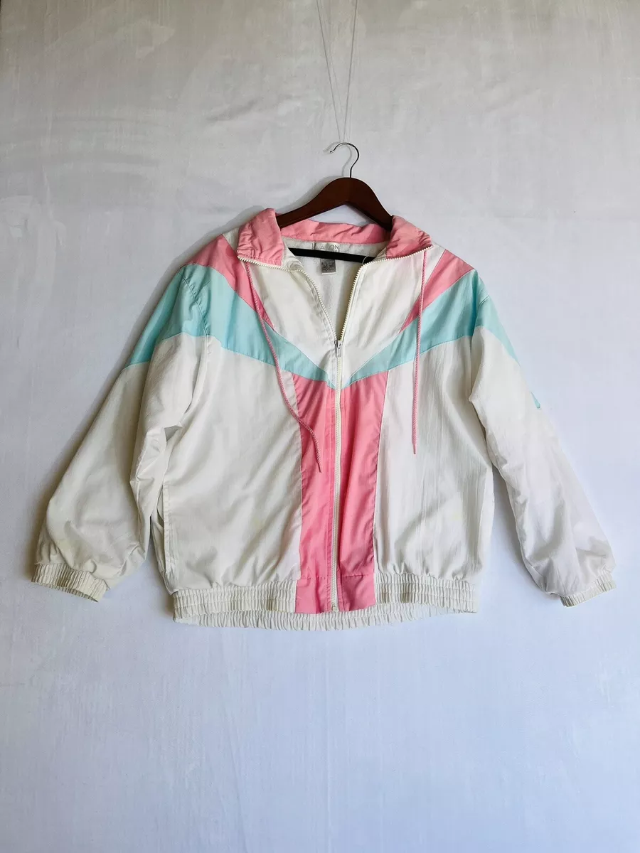 Blue and white cheap pink jacket