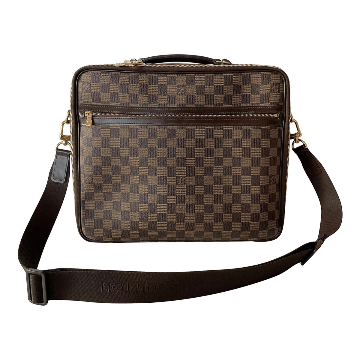 Louis Vuitton Icare Damier Ebene Briefcase Bag Brown