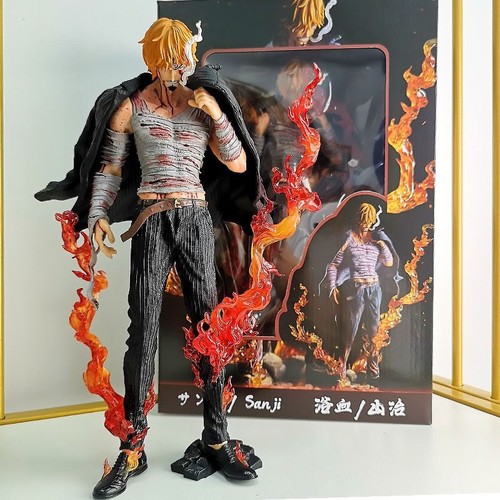 One Piece Figures GK Bath Blood Sanji Anime Action Figure PVC Model Decorations - Picture 4 of 7