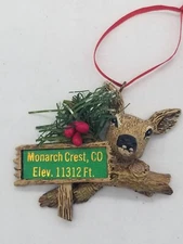 Smith river forge monarch crest, Co Deer Buck Hand Painted Christmas Ornament