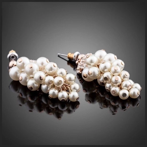 Made With Swarovski Crystals The Natania Grape Statement Earrings S6 - Image 2 of 3