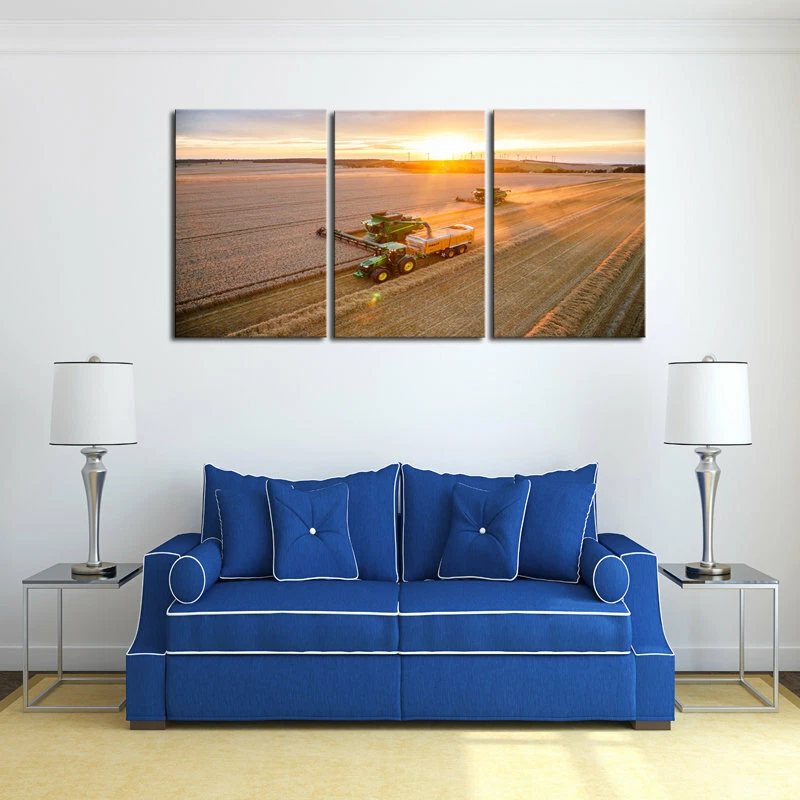 Multi Panel Midwest Harvest Canvas 5 Piece Picture Wall Art Farm Life Sunrise - Изображение 3 из 4