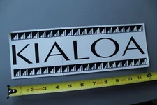 KIALOA Kayaks Paddle Hawaii Aloha Clear Black XXL Vintage Skateboarding STICKER