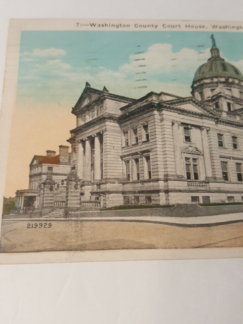 PENNSYLVANIA postcard WASHINGTON COUNTY COURT HOUSE Washington PA 1925 PENNSYLVANIA postcard WASHINGTON COUNTY COURT HOUSE Washington PA 1925