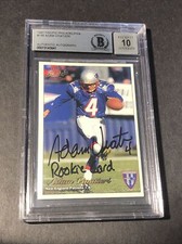 BECKETT GEM MINT 10 Adam Vinatieri Signed Rookie Card “Rookie Card” 1997 Pacific