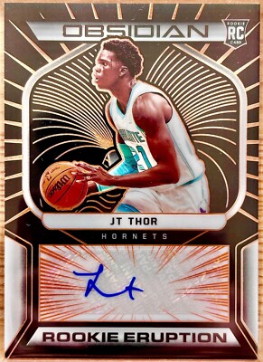 JT Thor /50 RC 2021/22 Panini Obsidian ROOKIE ERUPTION AUTO ORANGE #18 Hornet SP