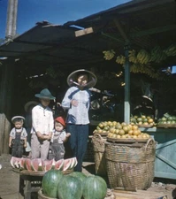 Vintage Stereo Realist Photo 3D Slide VIETNAM Ban Me Thuot Market
