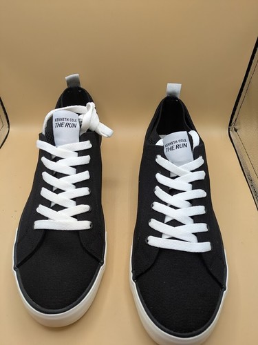 Kenneth Cole New York Herren "The Run" Schuhe tiefschwarz Canvas neu im Karton Größe 11,5 MANGELHAFT - Bild 2 von 13