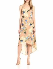 ASTR The Label Women's Carla Floral Print Wrap Midi Dress - NWT