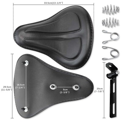 Black Motorcycle Spring Large Solo Seat For Harley Davidson