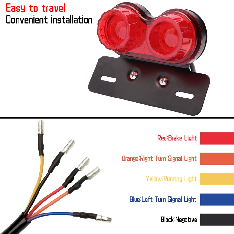 Luz de marcha LED de freno trasero para Honda Rebel 250 300 500 Foto 2 de 4