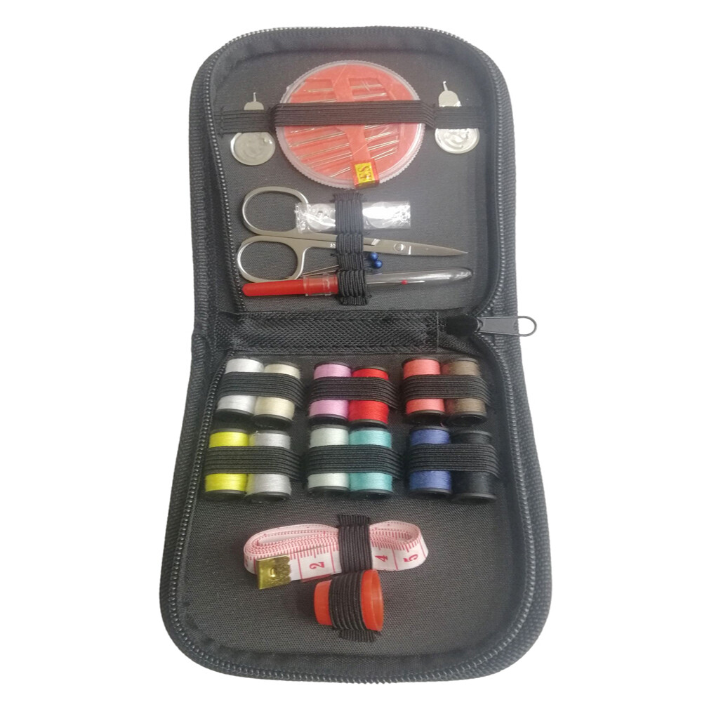 Mini Home Black Travel Thread Threader Needle Tape Measure Scissor ...