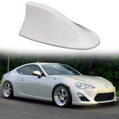 Car Shark Fin Roof Antenna Cover FM/AM Radio Signal Decor White For Scion FR-S