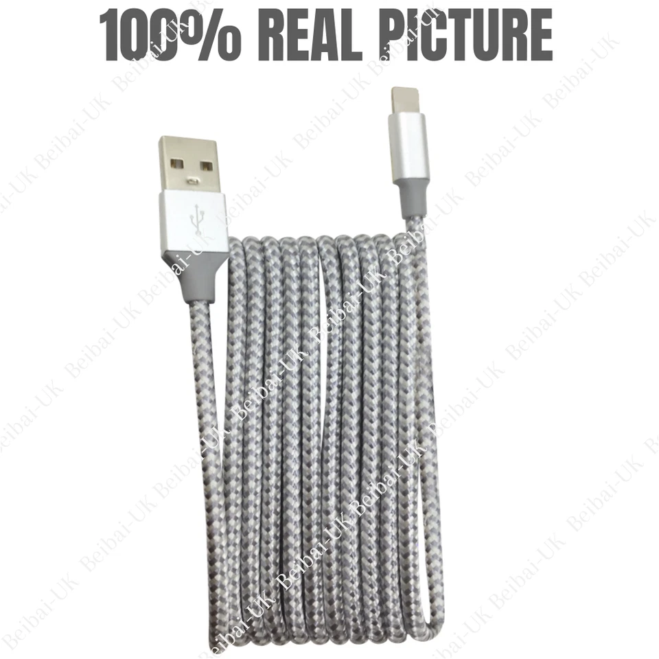 3 Pack 10ft USB Charger Cable Braided For iPhone SE 11 XR 8 7 Fast Charging Cord - Image 4 of 4