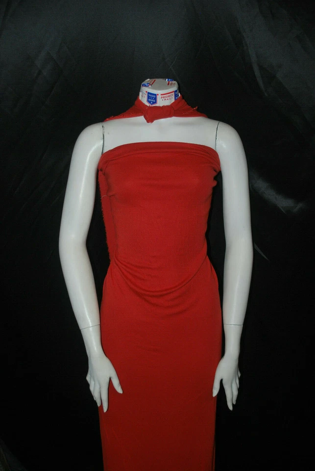 Modal Spandex 2x1 rib knit jersey fabric super soft 45" wide 9 oz Cayenne Pepper - Image 2 of 4