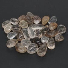 200g Natural Clear Golden Hair Rutilate Bulk Tumbled Crystal Healing Mineral