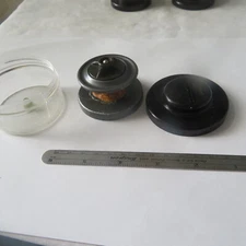 FISHING GARCIA MITCELL VINTAGE 300 SERIES  LARGE SPOOL METAL BACKING PLASTIC BOX