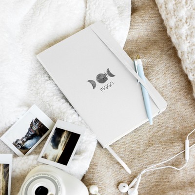 Hardcover bound notebook 5.5 ×8.5  Liniert Moon 