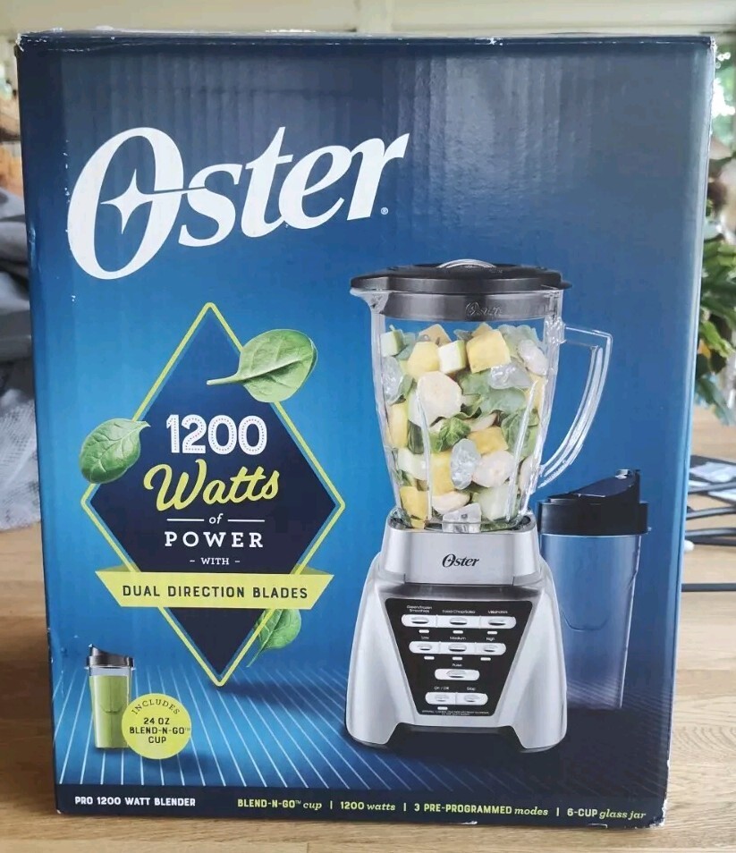 Oster Blender Pro 1200 Glass Jar + 24 Ounce BlendnGo Cup NEW eBay