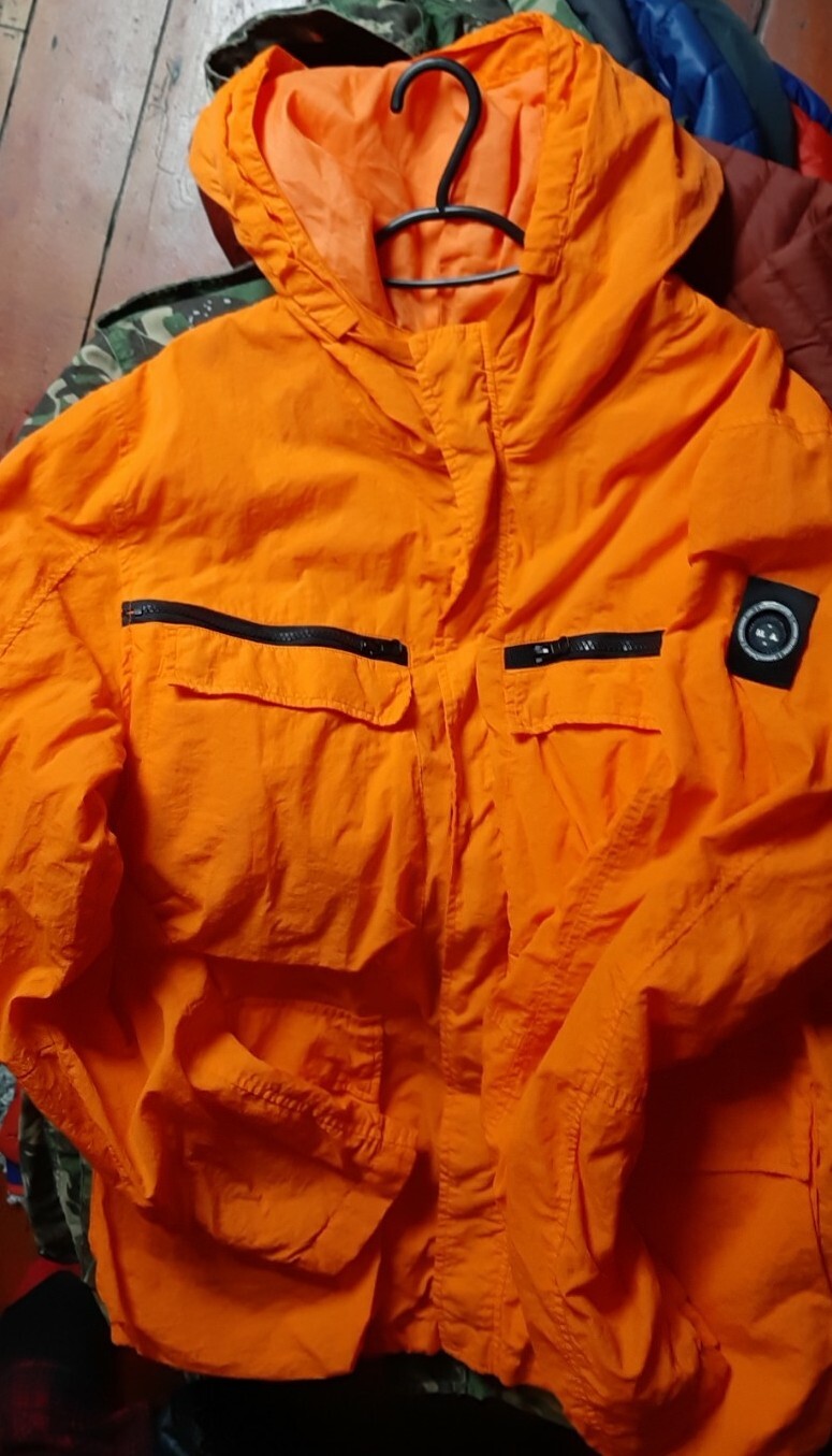 marshall artist jacket Hooded Overshirt Jacket Orange Xxl eBay