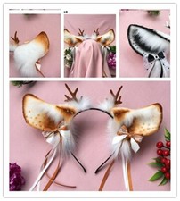 Deer Ears Horn Hairhoop Headwear Girl Women Cosplay Costume Accessories